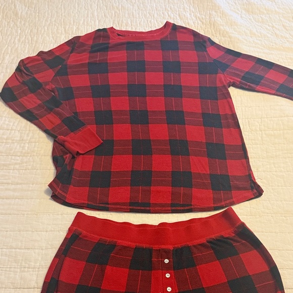 stars above Other - Plaid Red and Black Women’s Pajamas